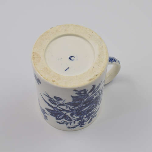 Large Coalport Porcelain Mug Pine Cone / Rose Centred Spray c.1840