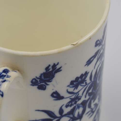 Large Coalport Porcelain Mug Pine Cone / Rose Centred Spray c.1840