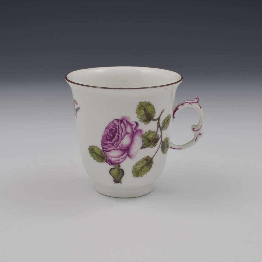 Fine Meissen Porcelain Holzschnittblumen Woodcut Flowers Cup c.1740