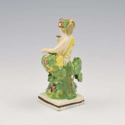 Georgian Staffordshire Pearlware Figure Of A Putto c.1810 Putti