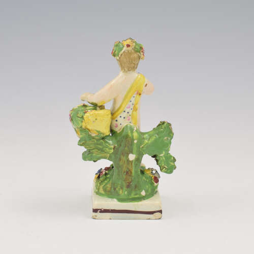 Georgian Staffordshire Pearlware Figure Of A Putto c.1810 Putti