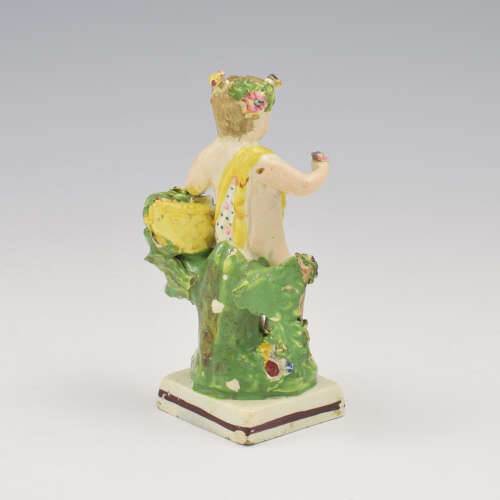Georgian Staffordshire Pearlware Figure Of A Putto c.1810 Putti