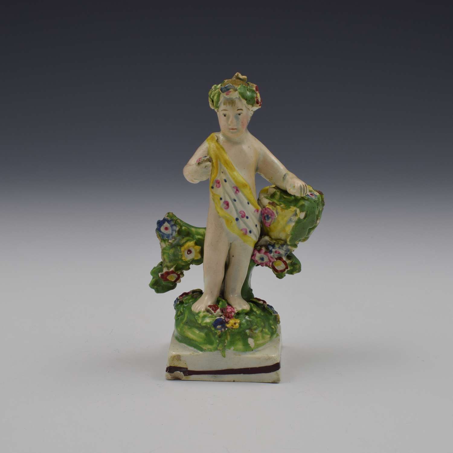 Staffordshire Pearlware Figure Of A Putto c.1810 