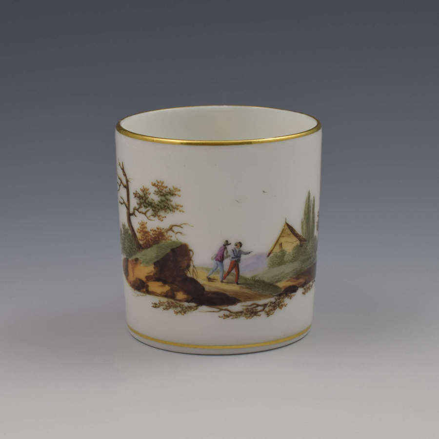 Early 19th Century Paris Porcelain Coffee Can Landscape Scene c.1810