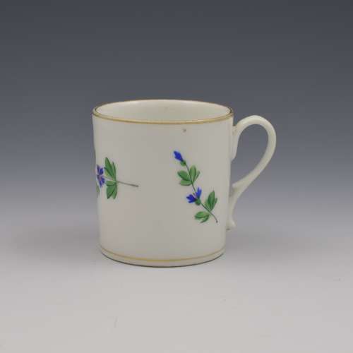 Paris Porcelain Barbeaux Sprigs Coffee Can c.1810