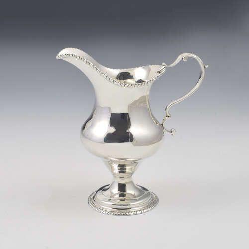 Large Georgian Newcastle Silver Milk / Cream Jug Stalker & Mitchison c.1780
