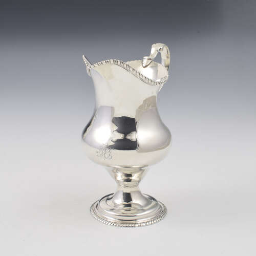 Large Georgian Newcastle Silver Milk / Cream Jug Stalker & Mitchison c.1780