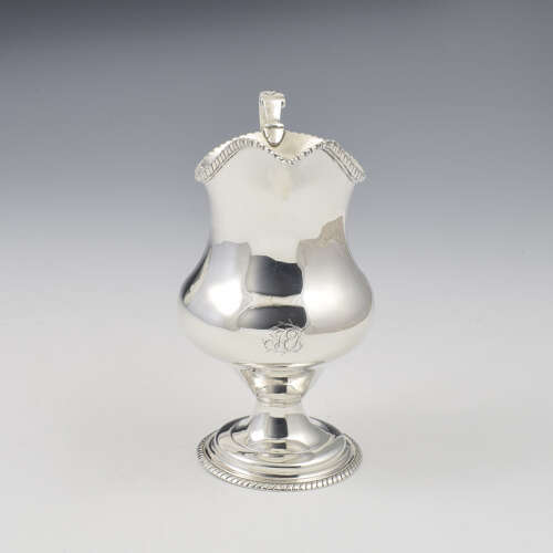 Large Georgian Newcastle Silver Milk / Cream Jug Stalker & Mitchison c.1780
