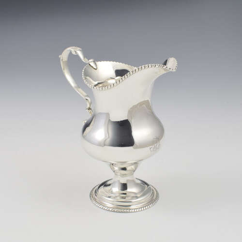 Large Georgian Newcastle Silver Milk / Cream Jug Stalker & Mitchison c.1780