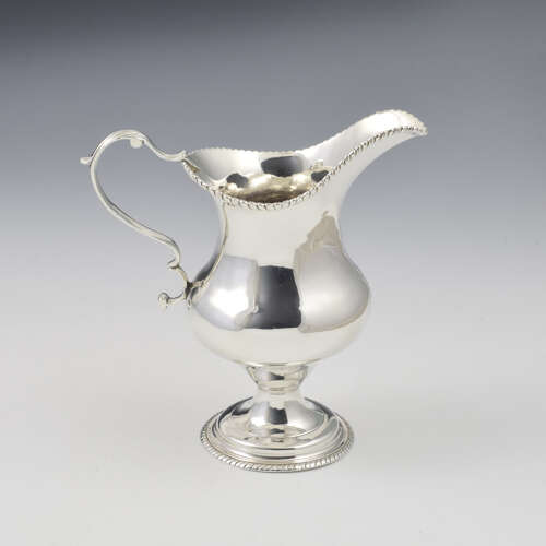 Large Georgian Newcastle Silver Milk / Cream Jug Stalker & Mitchison c.1780