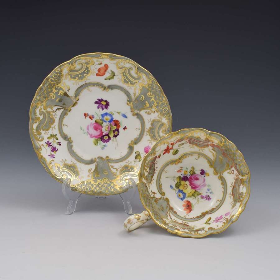 Coalport Porcelain Adelaide Tea Cup & Saucer Pattern 2/813 c.1830