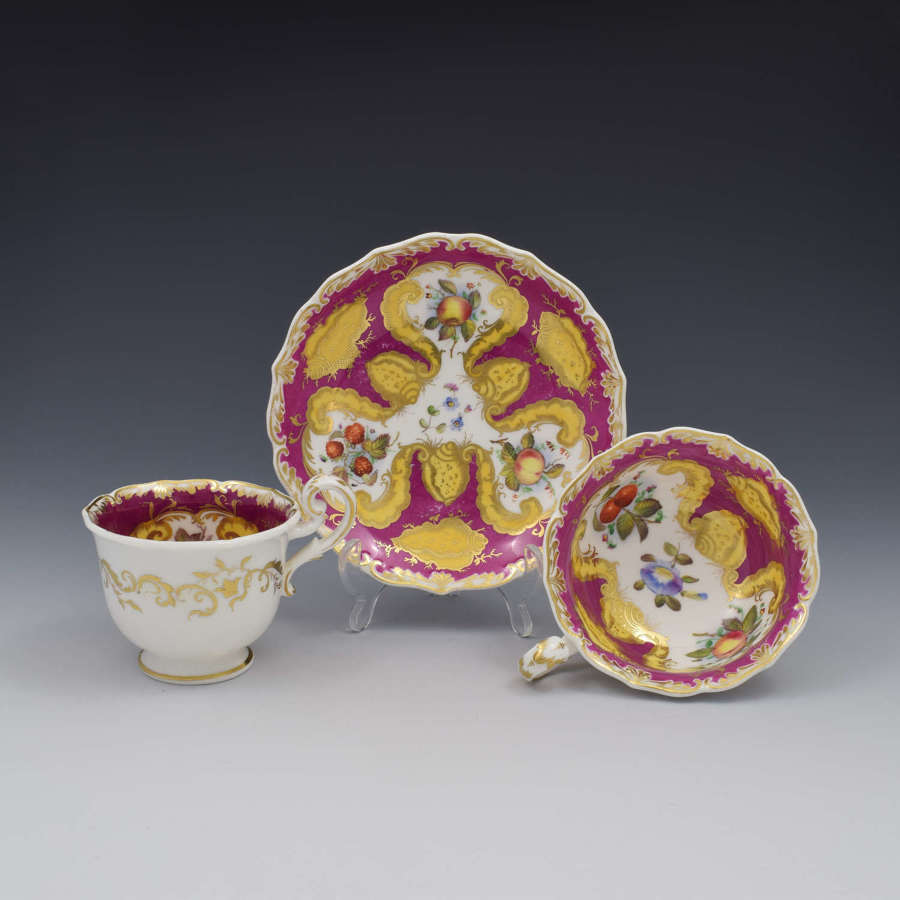 Fine Coalport Porcelain Tea & Coffee Cup & Saucer Trio 2/597