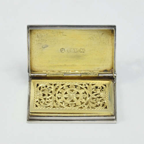 William IV Sterling Silver Novelty Book Vinaigrette 1833 Taylor & Perry
