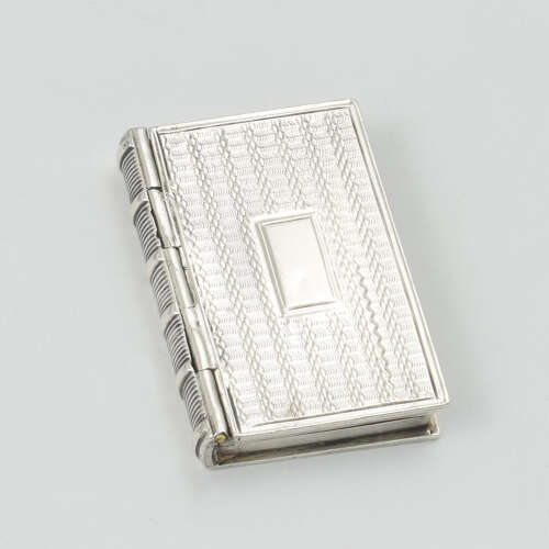 William IV Sterling Silver Novelty Book Vinaigrette 1833 Taylor & Perry