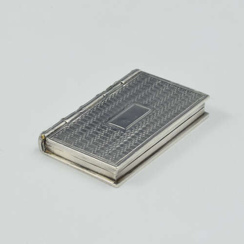 William IV Sterling Silver Novelty Book Vinaigrette 1833 Taylor & Perry