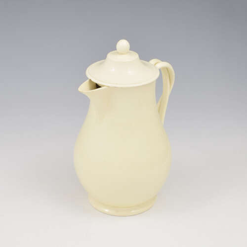 Lovely Wedgwood Creamware Pottery Hot Water Jug & Cover c.1780