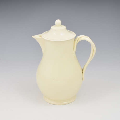 Lovely Wedgwood Creamware Pottery Hot Water Jug & Cover c.1780