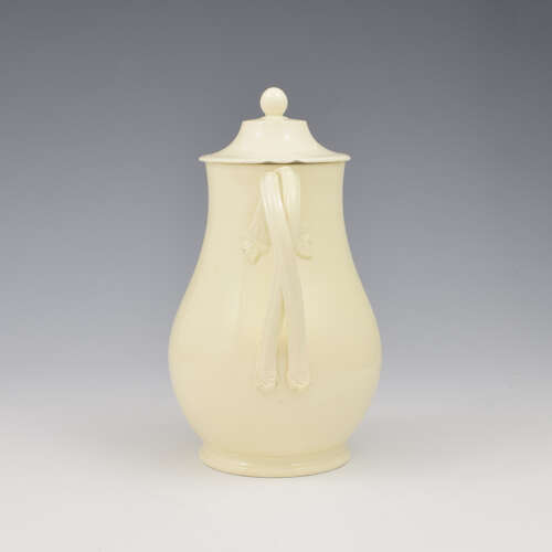 Lovely Wedgwood Creamware Pottery Hot Water Jug & Cover c.1780