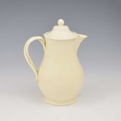 Lovely Wedgwood Creamware Pottery Hot Water Jug & Cover c.1780