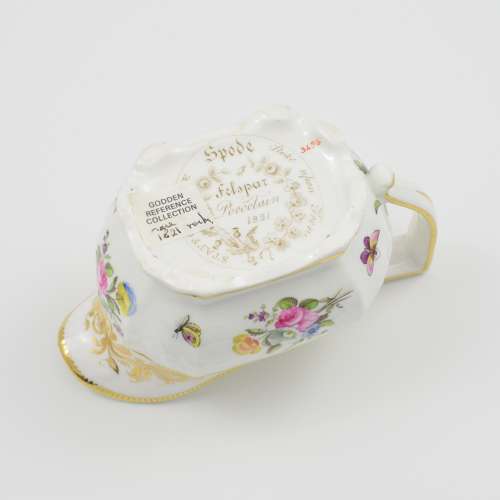 Spode Felspar Porcelain Moulded Cream Jug, Ex. Godden Pat. 3496 c.1821