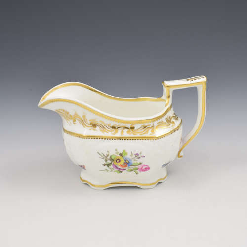 Spode Felspar Porcelain Moulded Cream Jug, Ex. Godden Pat. 3496 c.1821