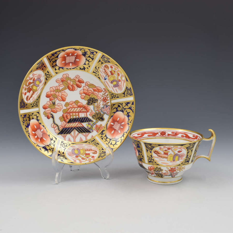 Fine Spode Regency Porcelain Gilded Imari Cup & Saucer 1956 c.1815
