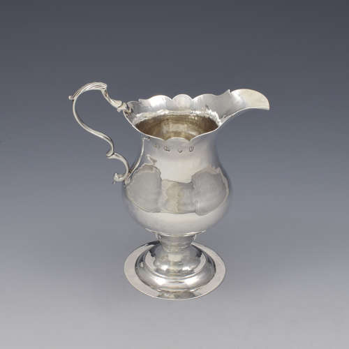 Fine Georgian Silver Pedestal Cream / Milk Jug John Lambe 1784