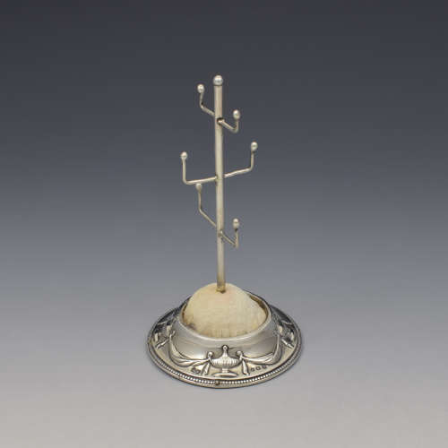 Silver Neoclassical Ring / Jewellery Tree & Hat Pin / Earring Stand