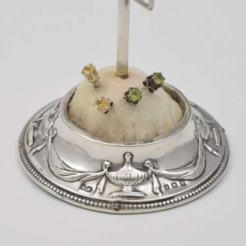 Silver Neoclassical Ring / Jewellery Tree & Hat Pin / Earring Stand