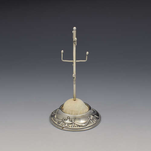 Silver Neoclassical Ring / Jewellery Tree & Hat Pin / Earring Stand