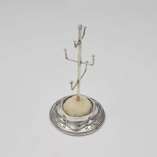 Silver Neoclassical Ring / Jewellery Tree & Hat Pin / Earring Stand