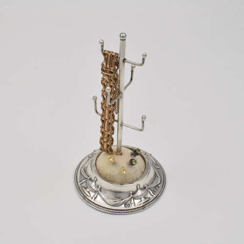Silver Neoclassical Ring / Jewellery Tree & Hat Pin / Earring Stand