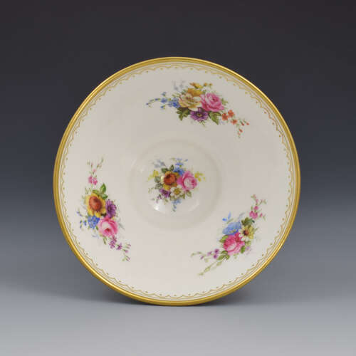 Stunning Edwardian Royal Worcester Pedestal Bonbon Dish Dog Heads