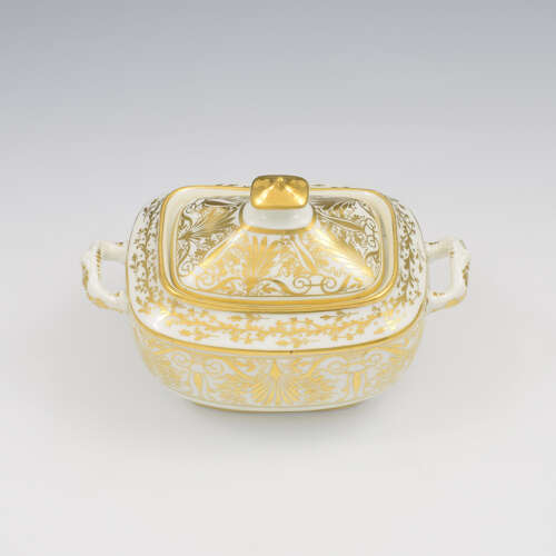 Fine Regency Spode Porcelain Sugar Box & Cover / Sucrier c.1815