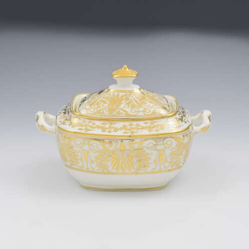 Fine Regency Spode Porcelain Sugar Box & Cover / Sucrier c.1815