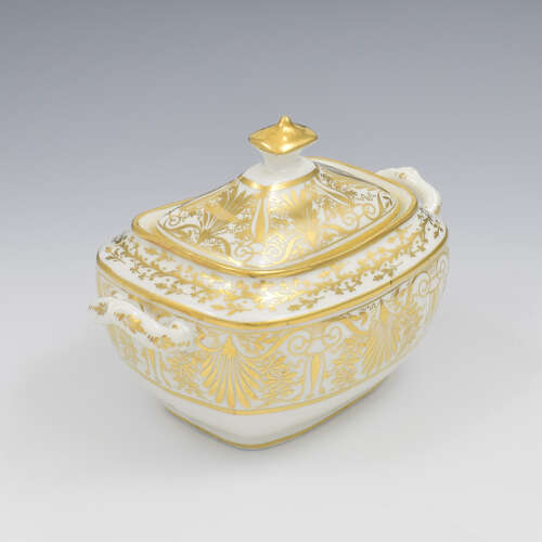 Fine Regency Spode Porcelain Sugar Box & Cover / Sucrier c.1815