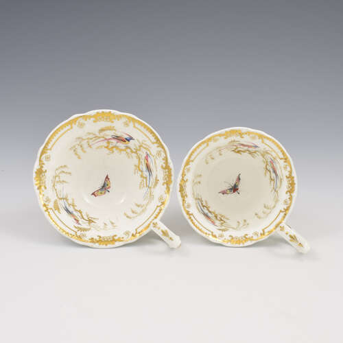 Stunning Davenport Porcelain Fancy Birds Tea and Coffee Cup & Saucer Trio Pattern 916