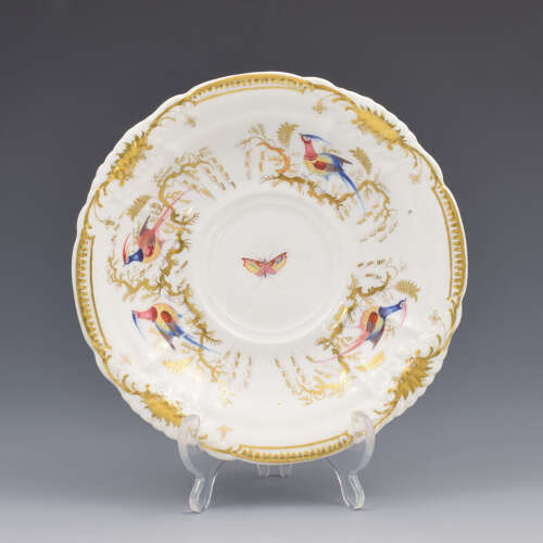 Stunning Davenport Porcelain Fancy Birds Tea and Coffee Cup & Saucer Trio Pattern 916