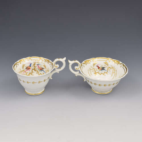 Stunning Davenport Porcelain Fancy Birds Tea and Coffee Cup & Saucer Trio Pattern 916