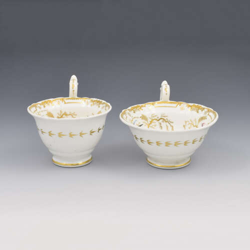 Stunning Davenport Porcelain Fancy Birds Tea and Coffee Cup & Saucer Trio Pattern 916