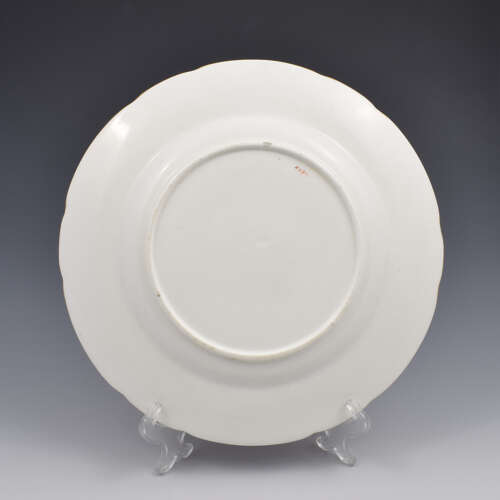 Stunning Minton Porcelain Pearl Jewelled Landscape Dessert Plate Pink Ground