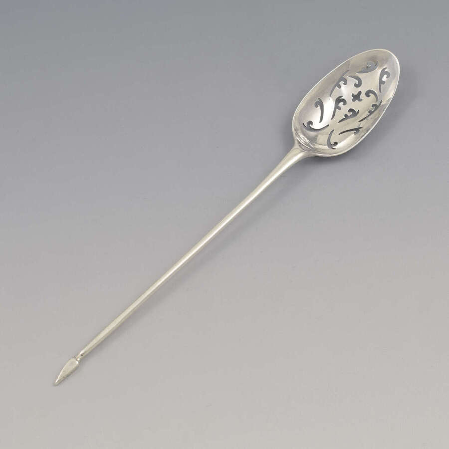 Fine George II Silver Mote Spoon c.1730