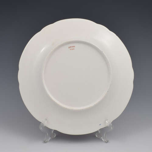 Georgian Spode Porcelain Worcester Style Wet Blue Floral Dessert Plate 3162 c.1806