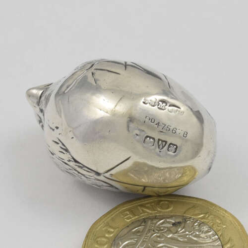 Edwardian Novelty Silver Miniature Hatching Chick Pin Cushion Sampson Mordan & Co. 1908