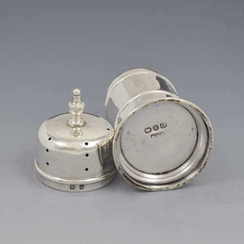 Victorian Novelty Miniature Silver Sugar Caster Pepper Pot / Pepperette 1896