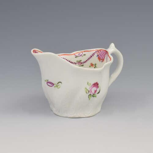 Rare Early Pre-1800 John Rose Coalport Porcelain Low Chelsea Ewer Cream Jug