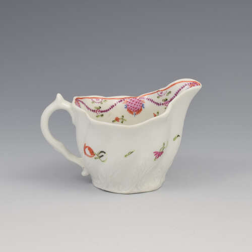 Rare Early Pre-1800 John Rose Coalport Porcelain Low Chelsea Ewer Cream Jug