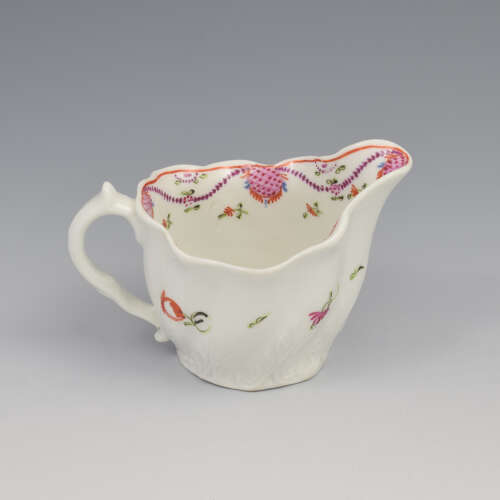 Rare Early Pre-1800 John Rose Coalport Porcelain Low Chelsea Ewer Cream Jug