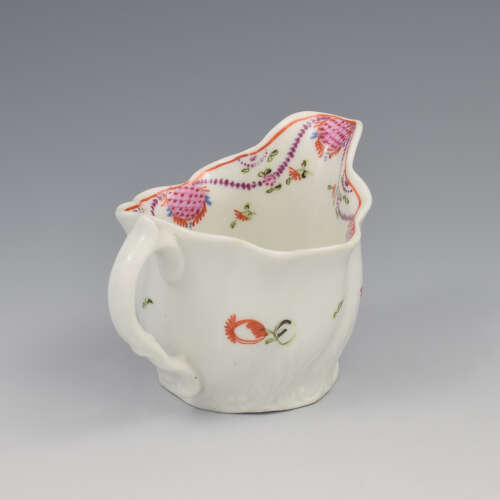 Rare Early Pre-1800 John Rose Coalport Porcelain Low Chelsea Ewer Cream Jug