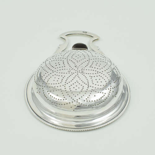 Stunning Rare George III Silver Lemon / Orange Punch Strainer 1775